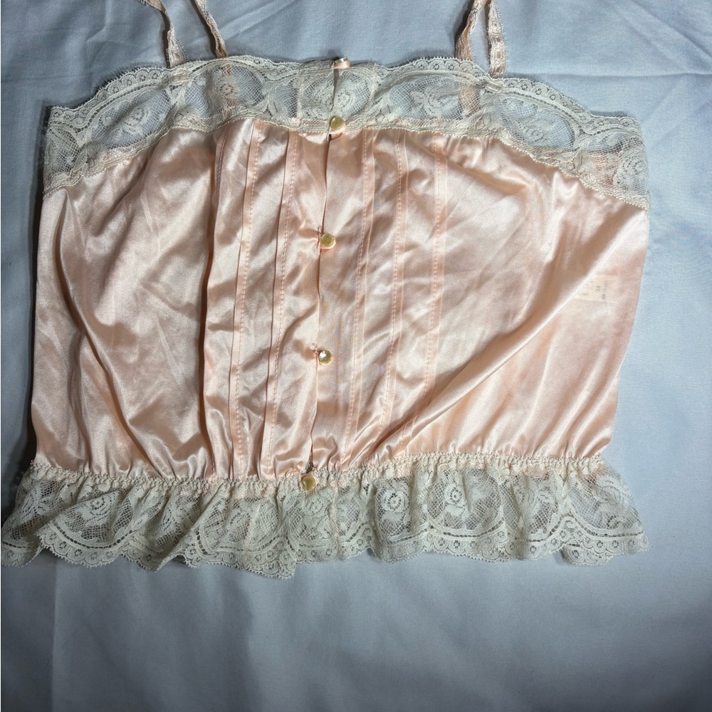 Kayser Peach Lace-Trim Cami Romper for Women - Picture 4 of 10